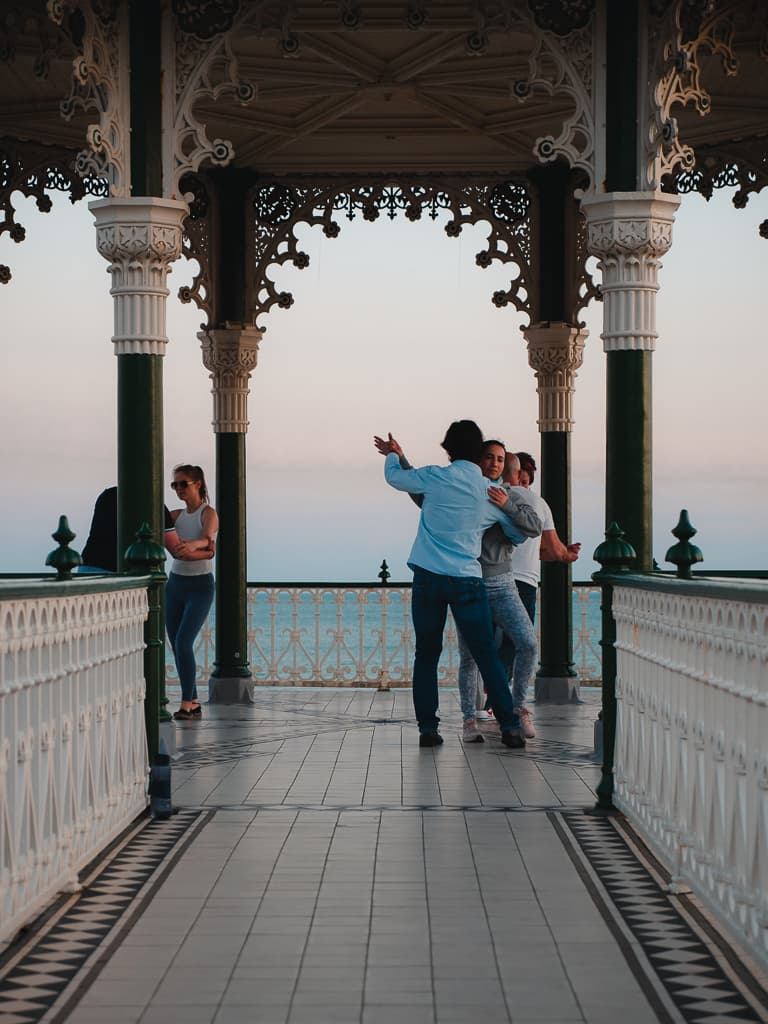Brighton Bandstand dancers at dusk