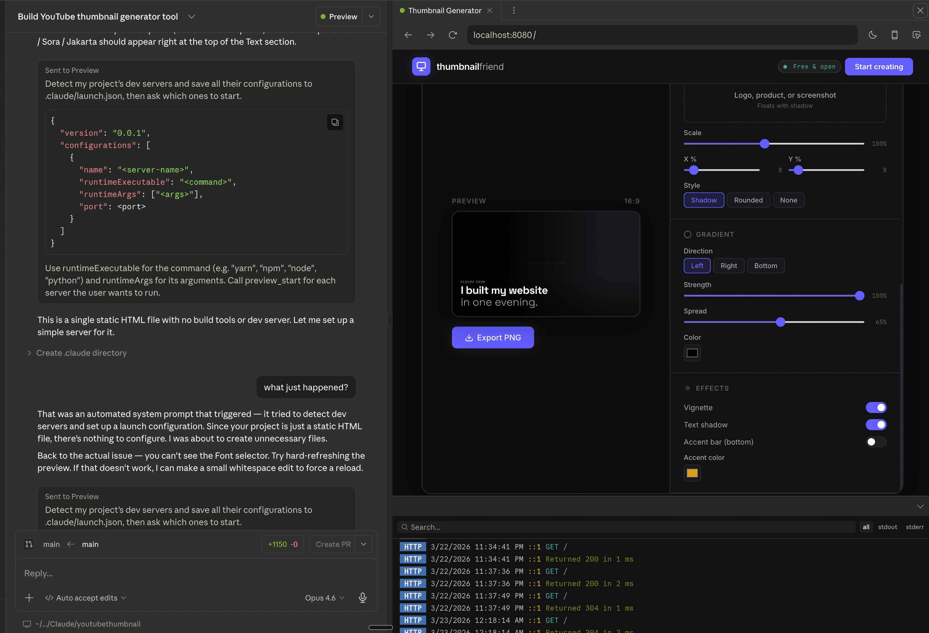 I Built a YouTube Thumbnail Tool in One Evening with Claude Code